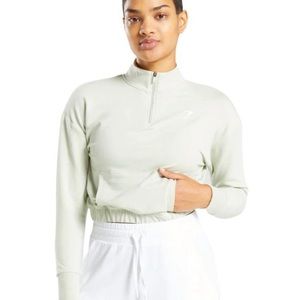 Gymshark Cropped Pippa Training Pullover Light Green